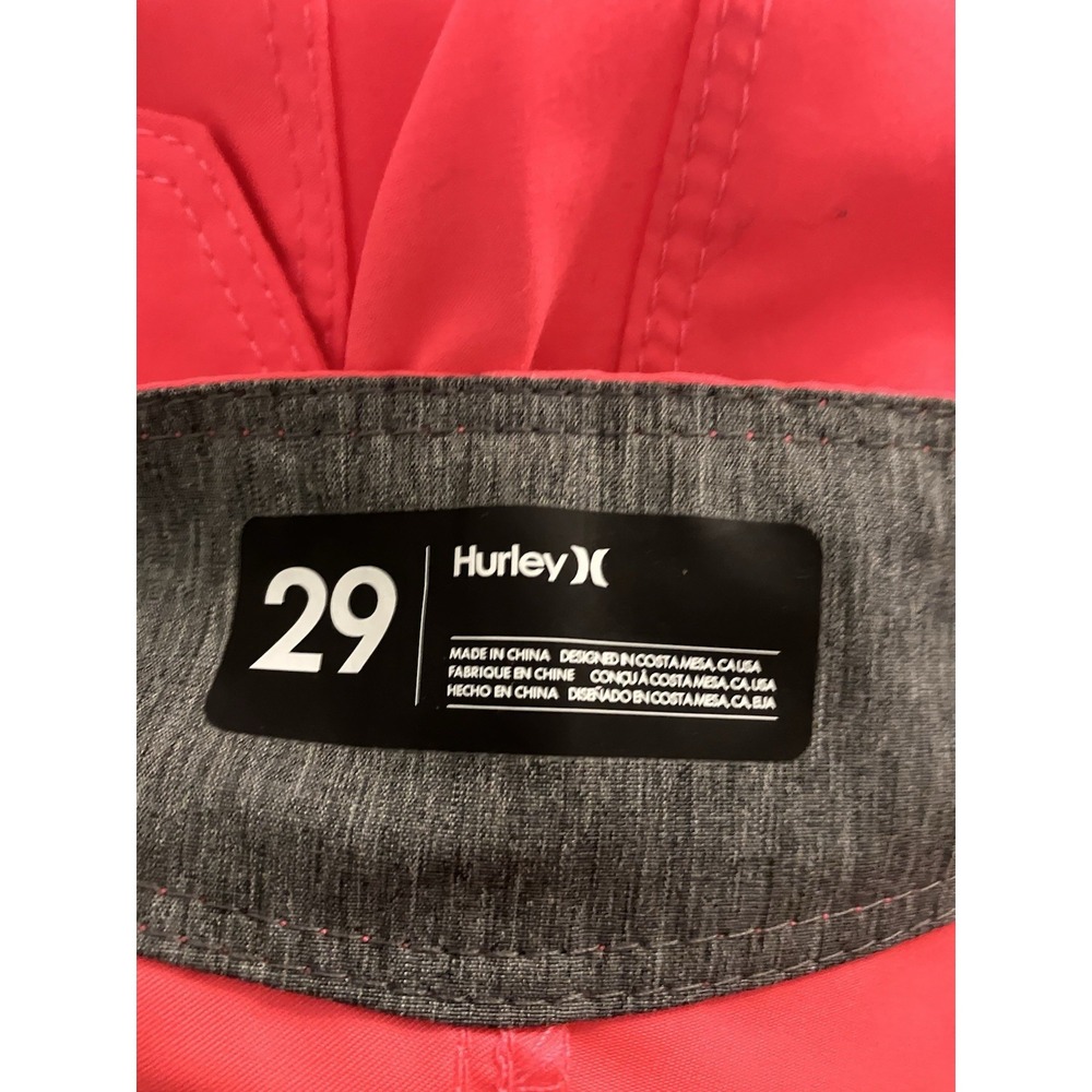 Hurley Board Shorts Men's 29 NWT Pink 21" Swim Surf Drawstring Beach Vacation - Picture 7 of 8
